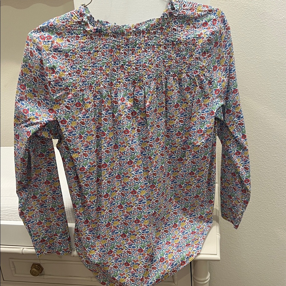 J.Crew Ruffle classic popover shirt in Liberty® Favourite Flowers size 10 - Picture 3 of 3